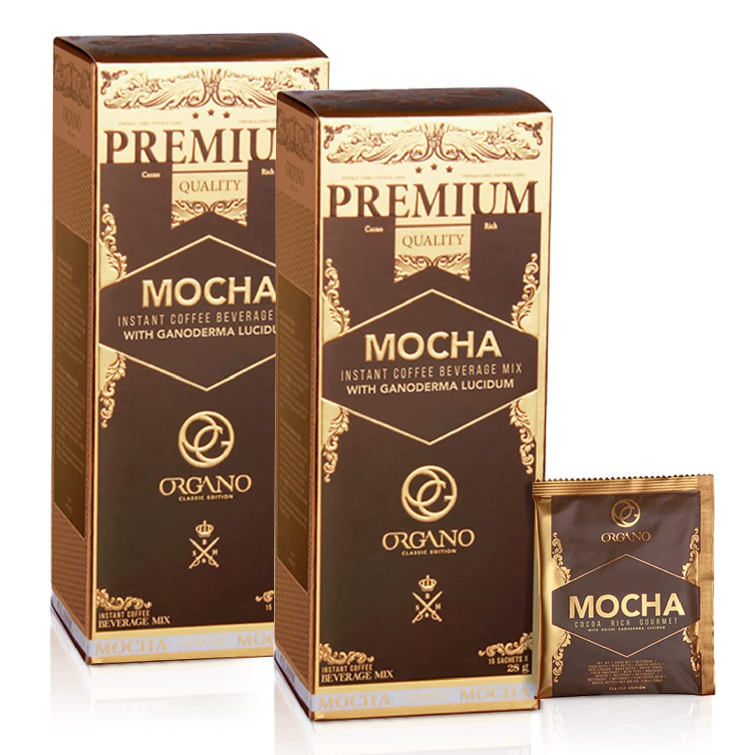 2 Boxes ORGANO Gourmet Cafe Mocha (30 sachets)