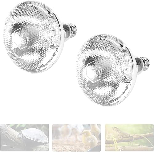 NEZIH Lámpara de calor infrarroja para reptiles, terrario reptil bombilla de calor E27, lámpara de calefacción de vidrio de cuarzo para mascotas,