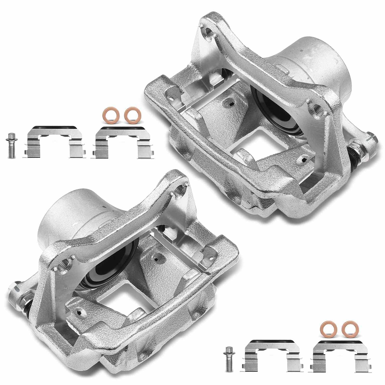 A-Premium Disc Brake Caliper Assembly with Bracket Compatible with Select Hyundai Models - Sonata 2011 2012 2013 2014, L4 2.0L/2.4L - Front Driver and Passenger Side, 2-PC Set