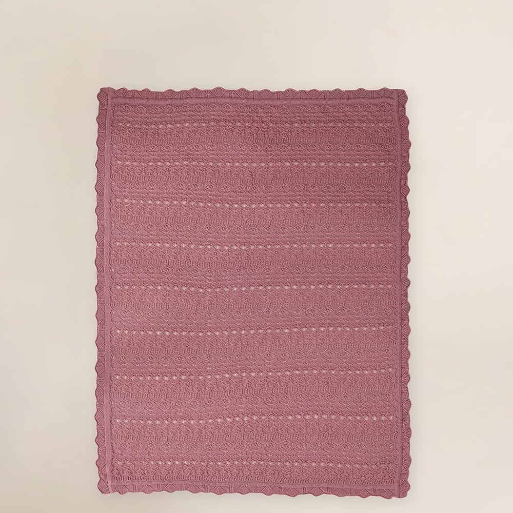 THE BABY TRUNK Blushing Peony Baby Organic Cotton Blanket | Pink | Soft, Lightweight & Hypoallergenic | Gentle On Sensitive Skin | Breathable All-Season Bedding Infants & Kids 4
