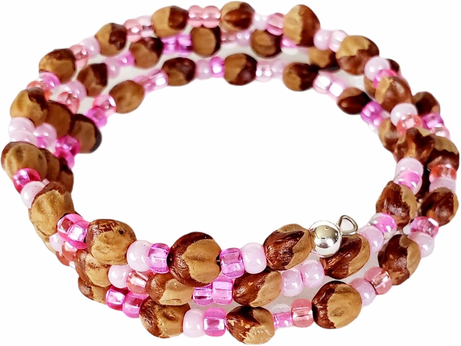 Memory Wire Ghost Bead Bracelet