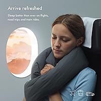 Vista 6 de Huzi Infinity Pillow - Almohada cervical de viaje, bufanda versátil y suave con soporte en 360º, lavable a máquina, para usar en hogar, viajes