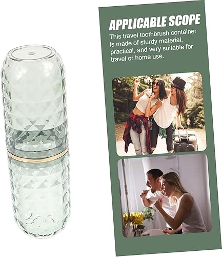 Miniatura 8 de Kisangel 2 juegos portátil cepillo de dientes caso viaje cepillo de dientes viaje cepillos de dientes amantes de la mascota verde portátil