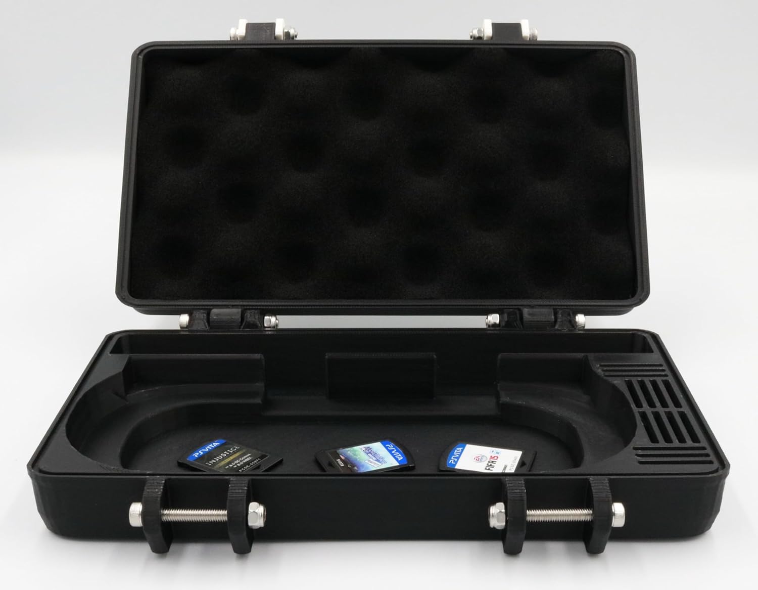 Rugged Protective Carrying Case for PS Vita 2000 - Holds 14 Games and USB Cable