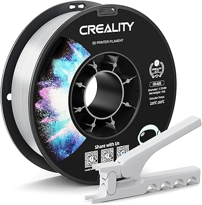 21 – Creality ABS Filament 1.75mm White, Excellent Resistance, Odorless Non-Toxic, Stability, Tough, Neatly-Wound Spool, 1kg(2.2lbs) Printing Fil…