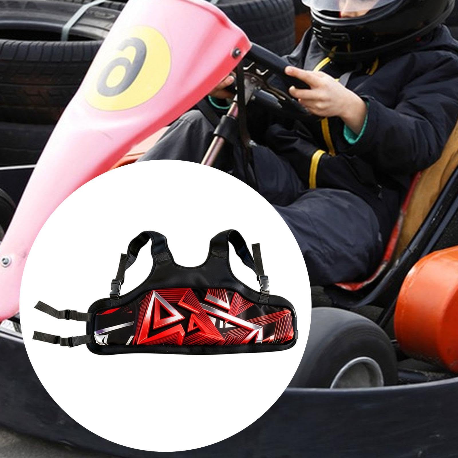Harilla Protezione per Le Costole Kart per Bambini E Adulti, Gilet Kart, Attrezzatura Da Equitazione Versatile, Traspirante, Ergonomico, per Il Ka, Rosso