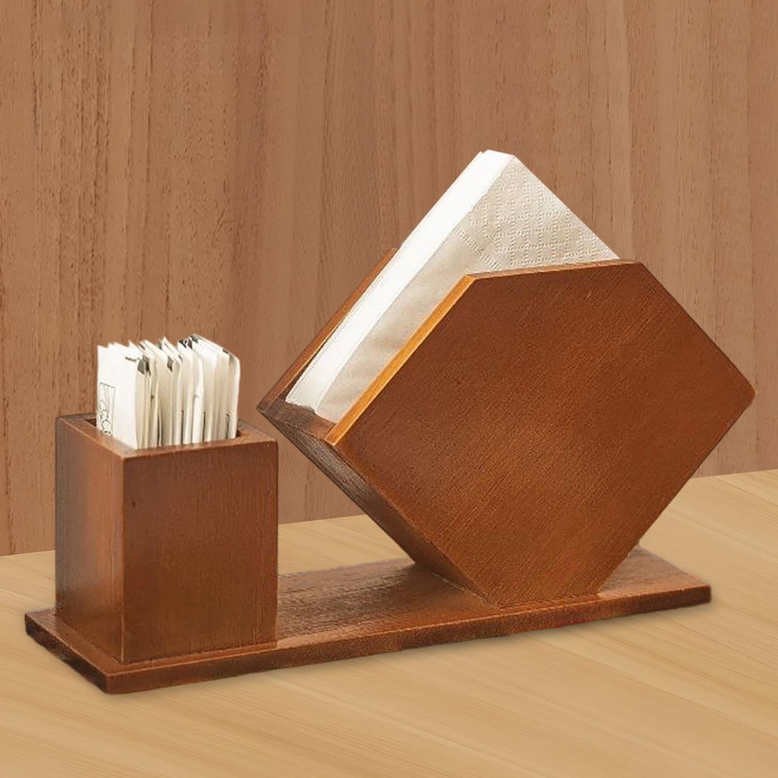 LOVIVER Porta stuzzicadenti, porta tovaglioli, fazzoletti compatto in legno, distributore di fazzoletti per bar, agriturismo, ristorante, hotel, matrimonio