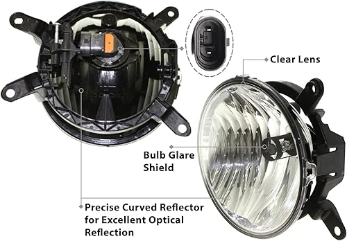 Miniatura 7 de Auto Parts Avenue APA - Luz antiniebla de repuesto para Mustangg GT Par 2005 2006 2007 2008 2009 Mustangg GT Par lado izquierdo y pasajero derecho