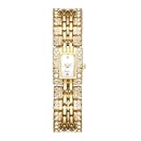 Lancardo Trendy Womens Square Watch: Analog Quartz Full Zirconia Strap Gorgeous Timepiece for Lady Casual Parties Events