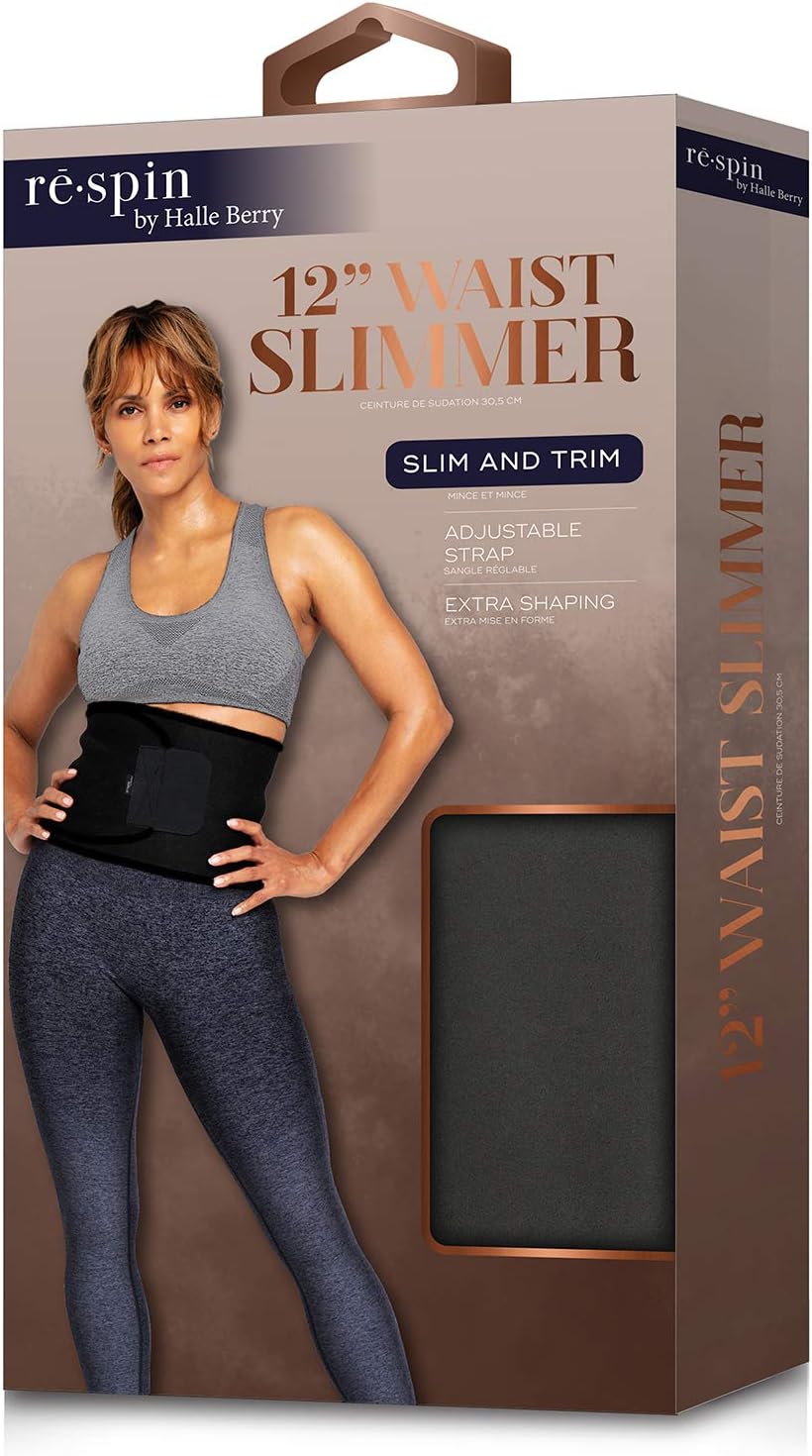 Amazon Com Re Spin By Halle Berry Fitness Collection Waist Slimmer Sports Outdoors