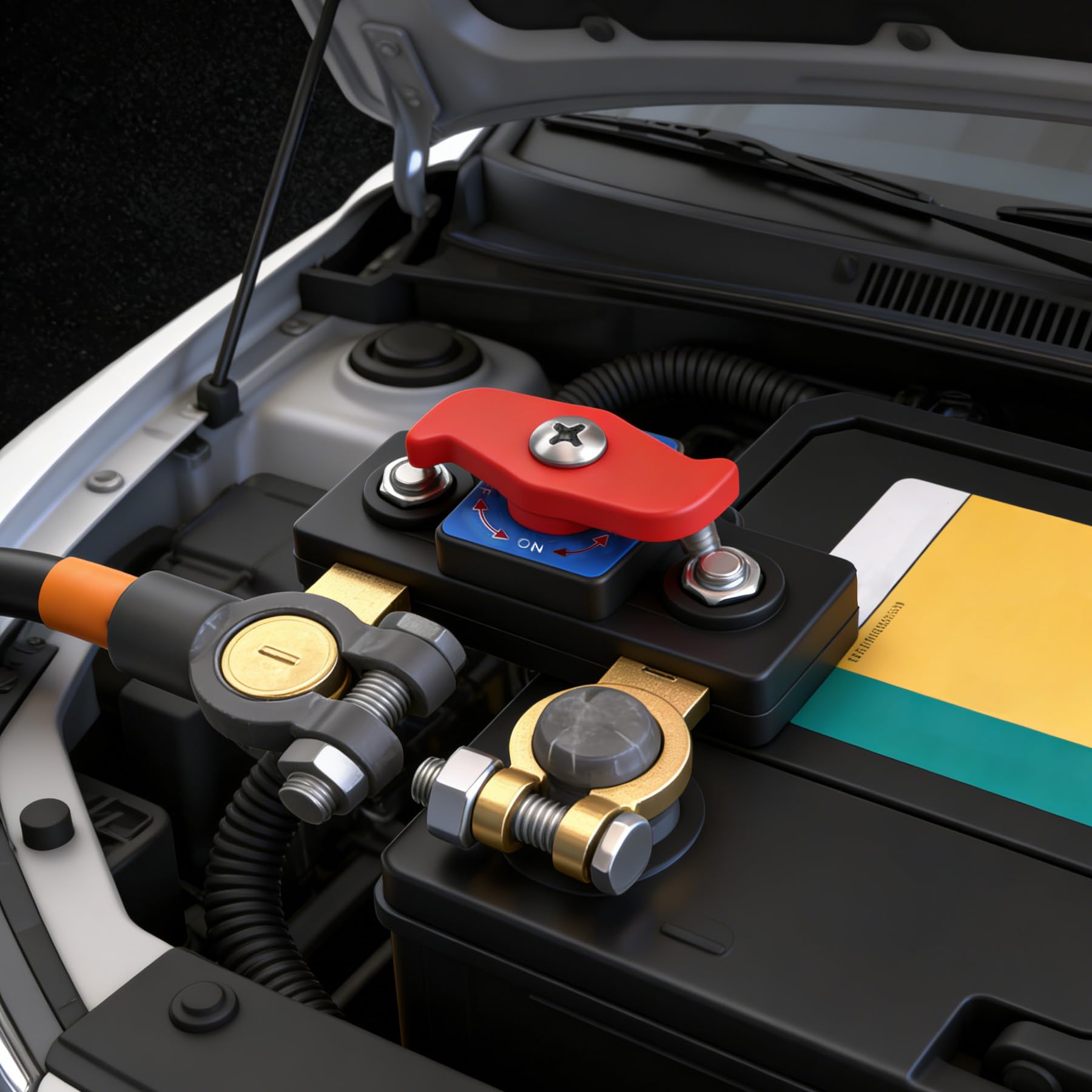 TZEKING 2PCS Interruttore di interruzione dell'alimentazione della batteria dell'auto,12 V-48 V interruttore di disconnessione regolabile in rame pur per auto, moto, barca, roulotte