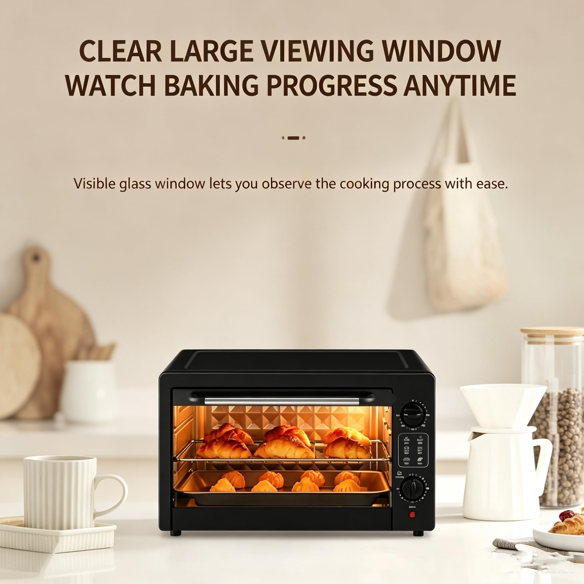Forno Elettrico Intelligente Da 1000w, Grill Elettrico Da Banco Da 22 Litri