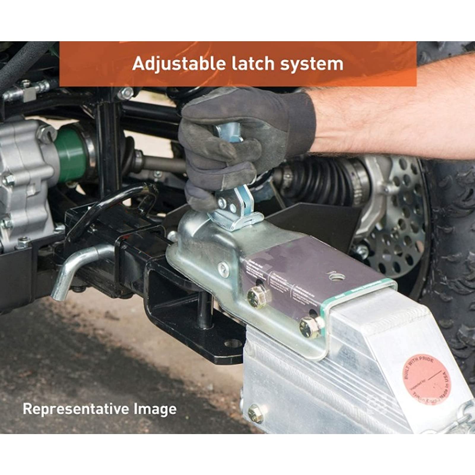 Enganche de remolque ajustable para bola de embrague de 2 pulgadas, diseño de embrague seguro con capacidad de 3500 Lbs para remolques, construcción de metal duradera