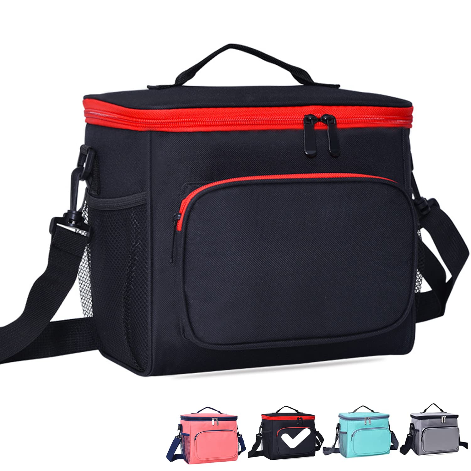 Sac à déjeuner, sacs fourre-tout thermiques de travail, grand sac alimentaire à double compartiment de 10 L pour hommes, enfants, filles, adultes, dames, pique-nique, camping, école, sacs de transpo