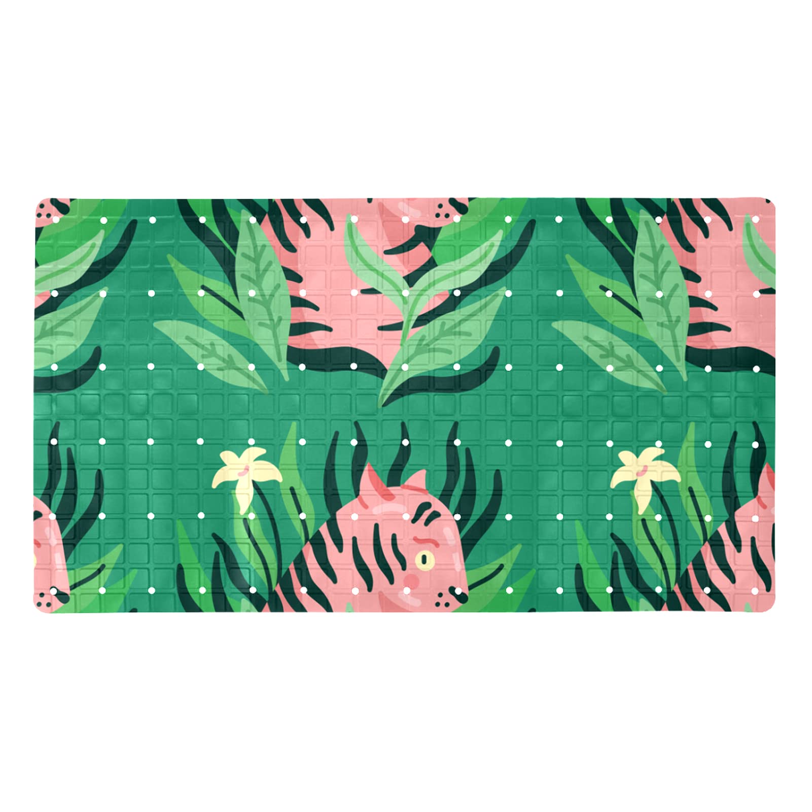 Tapis de bain antidérapant tigre tapis de douche 120 ventouses 71 x 40 cm