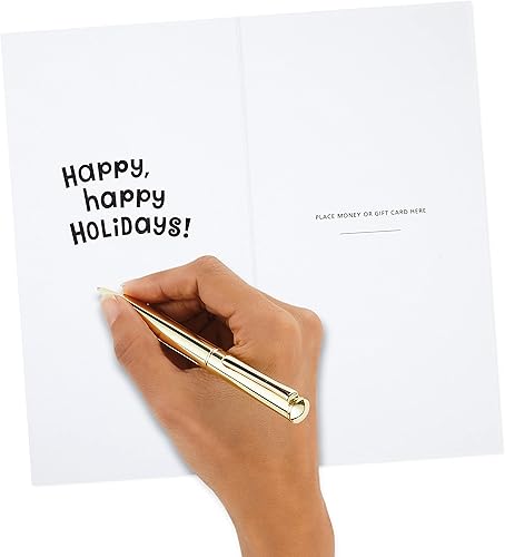 Miniatura 6 de Hallmark Paquete de tarjetas de regalo o dinero de Navidad para niños, Papá Noel (10 tarjetas navideñas con sobres)