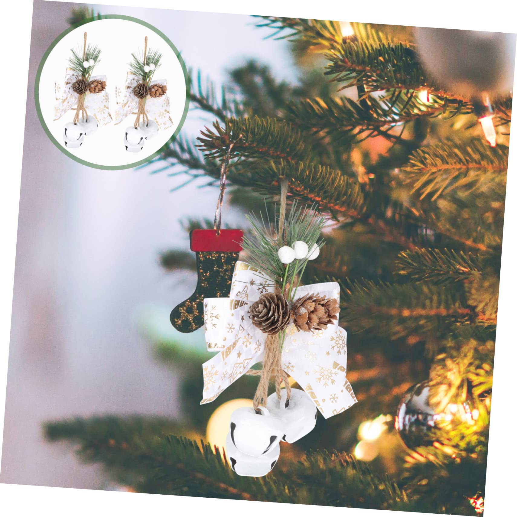 PRETYZOOM 4 Set Di Campane Di Natale Pendenti Ornamenti Natalizi Decorazioni Per Albero Di Natale Casa Festiva 2 Pezzi * 4