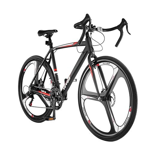 VEVOR Road Bike, 700C Wheels Racing Bike, Shimano Drivetrain City Commuter Road Bicycle, Urban Adult Sport Bicycle with Drop Bar, for Men and Women