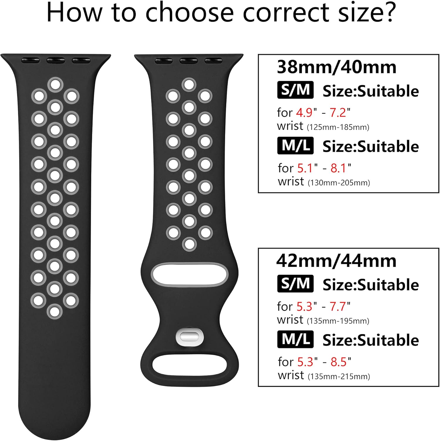 Epova Silicone Sport Strap Compatible with Apple Watch Strap 38mm 40mm 41mm 42mm - Image 5