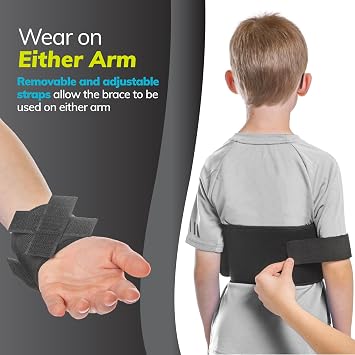 BraceAbility Pediatric Shoulder Immobilizer | Child Size Arm Sling Stabilizer for Broken Collarbone & Shoulder Injuries - Fits Toddlers, Kids, Youth & Teens (20 - 30 Chest Circumference)