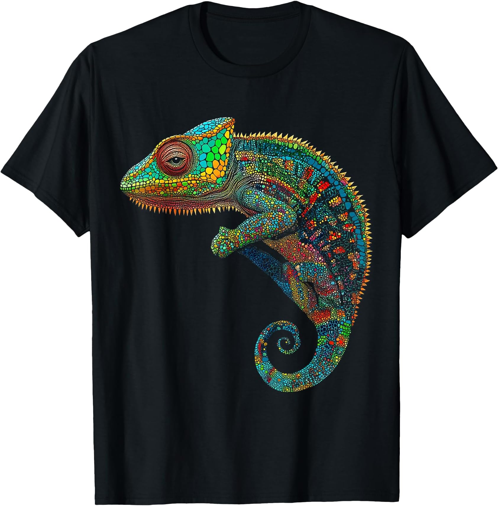 Chameleon Animal Motif Mandala Artwork Chameleon T-Shirt