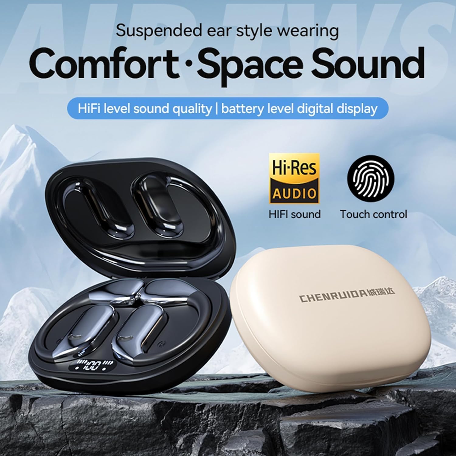 AI Translation Earbuds Real Time, Wireless Earbuds,3-in-1 Language Translator Earbuds, Two-Way Open Ear Headphones, HD Sound,Noise Canceling Ear Buds Wireless Bluetooth Earbuds for Travel, Business - Image 9