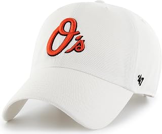 MLB White Team Color Primary Logo Clean Up Adjustable Strap Hat Cap, Adult One Size Fits All
