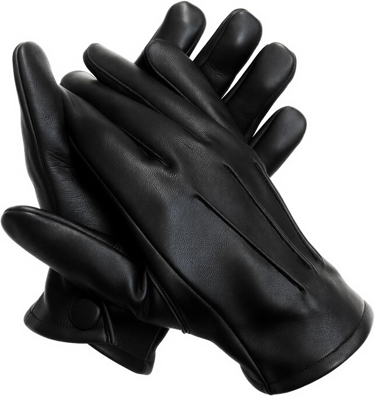 Genuine Sheepskin Leather Gloves for Men - Unlined Men's Leather Gloves – Dress Driving Gloves for Car Driving, Bike Riding