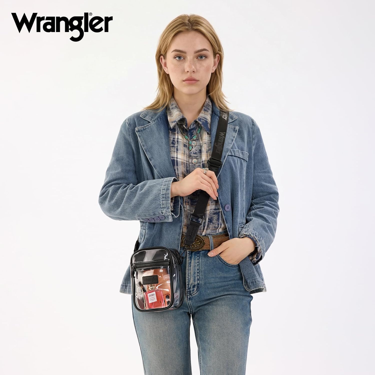 Montana West X Wrangler Clear Bag for Stadium Events Crossbody Purse for Concerts, Sports