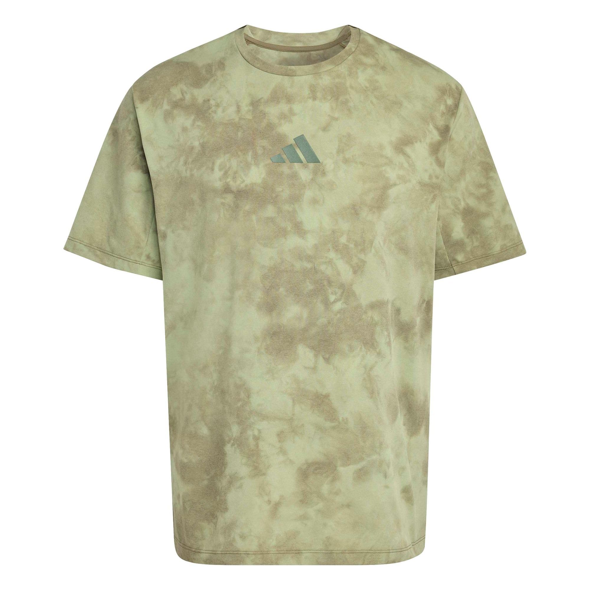 adidas Men's Terrex Multi Spray Dye Tee, Tent Green/Olive strata, XS