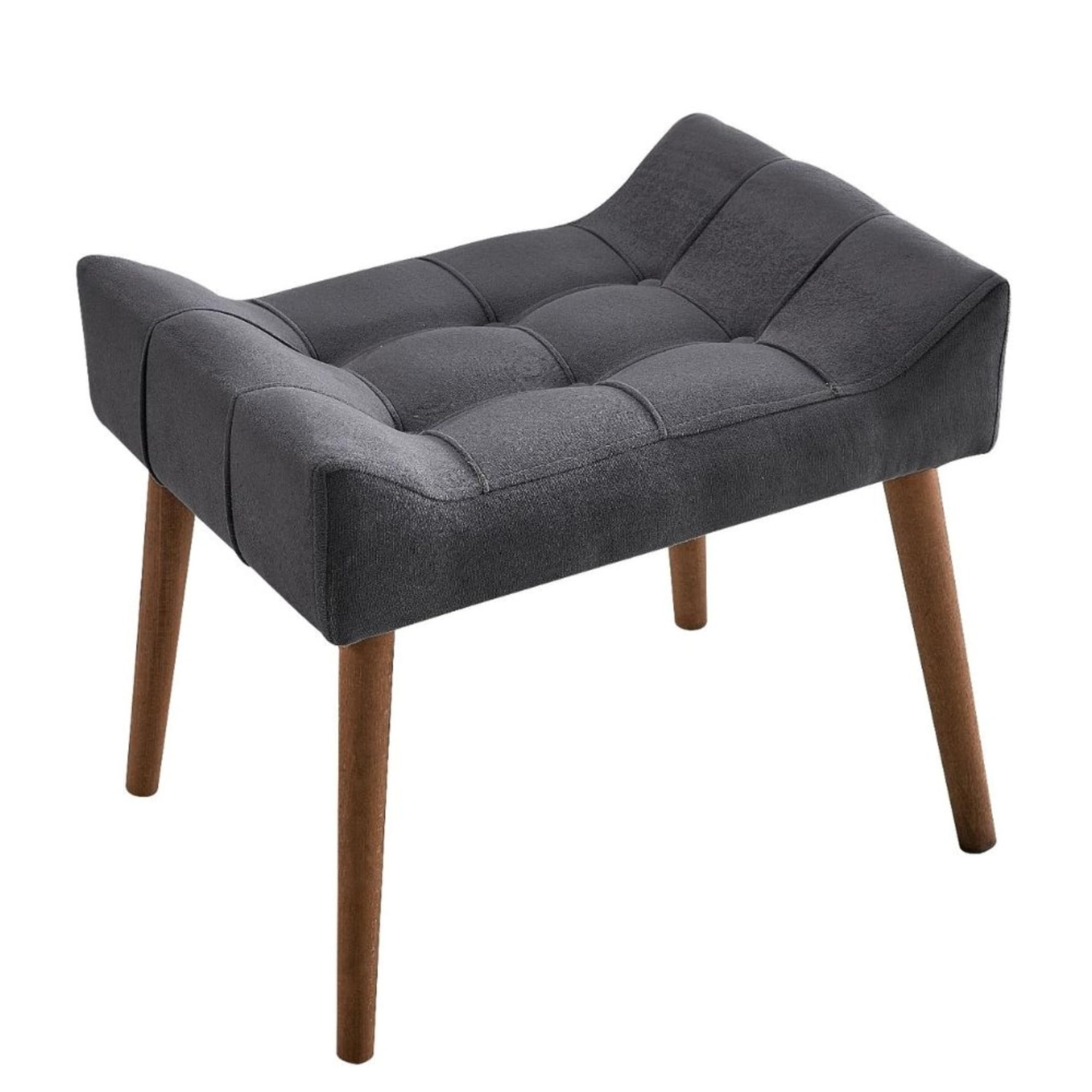 Atahome Dressing Table Stool Vanity Stool - Elegant and Comfortable Padded Makeup Dressing Table Chair for Bedroom Petunia (Anthracite)