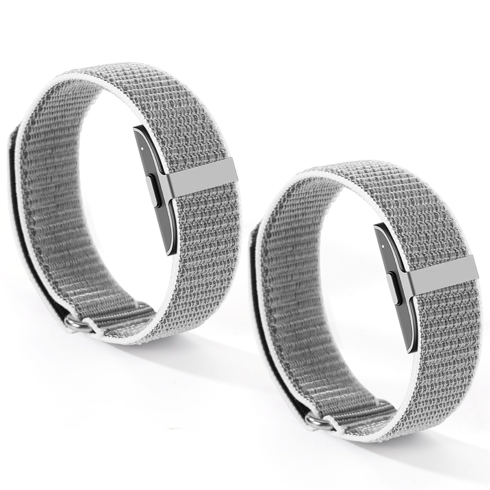 2pcs Band Replacement Strap for Hume Health Band Wrist Charger Bracelet, 26.8x2cm/10.55x0.79 Inch Breathable Visible Adjustable Nylon Loop Wristband for Sleeping Hiking Cycling Women Men Gift — view 10