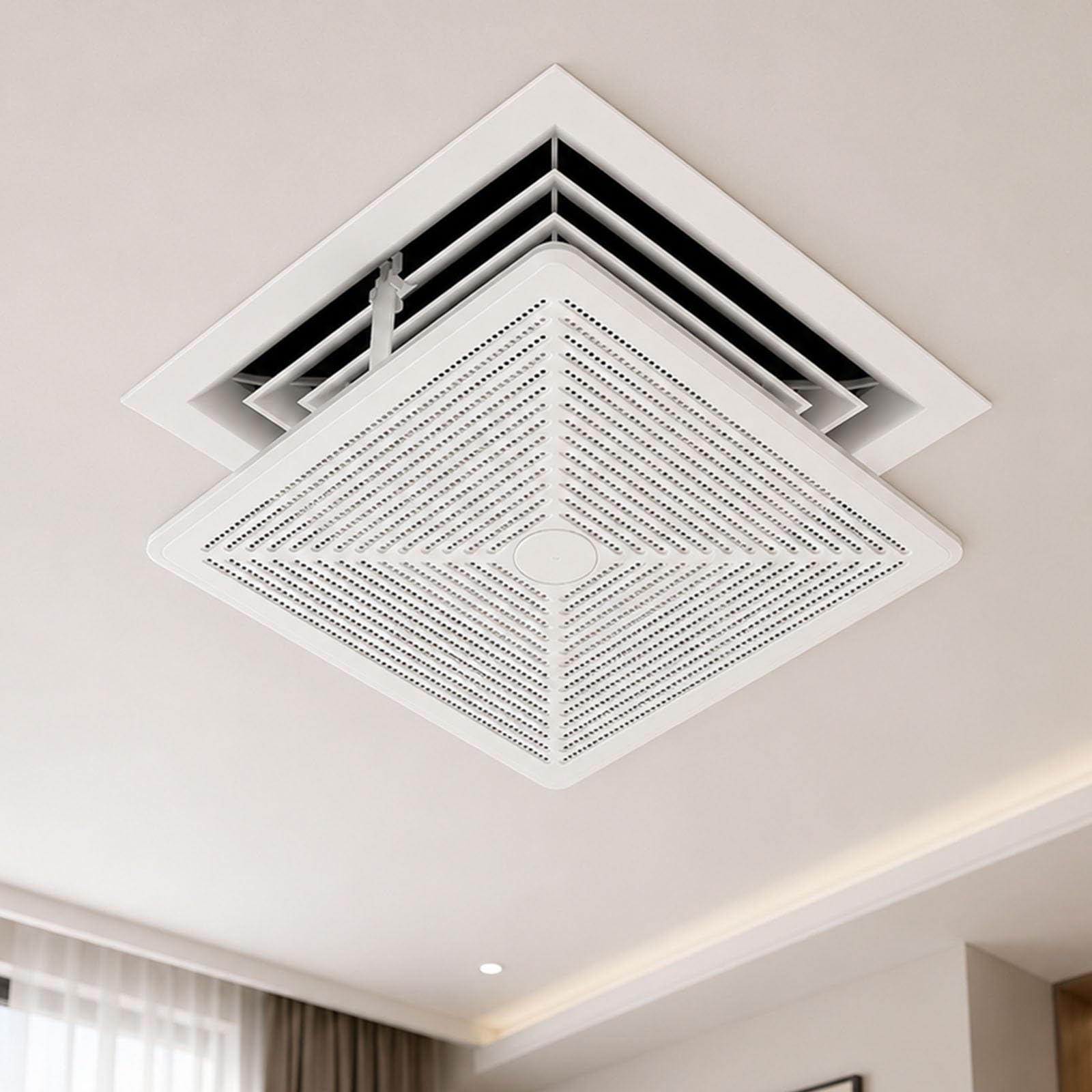WAMJ AQDY Ceiling AC Vent Deflector, 270° Adjustable Air Conditioner Deflector, PVC Airflow Diffuser Panel for Ceiling Air Vents(18in/45cm)
