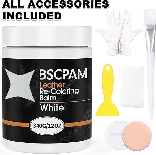 Miniatura 7 de Bálsamo de recoloración de cuero, kit de reparación de cuero para muebles y vinilo, tinte de cuero, restauración y renovación para sofás, asientos