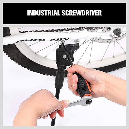 Miniatura 7 de HORUSDY Juego de destornilladores magnéticos de 6 piezas, 3 Phillips y 3 puntas de cabeza plana para fijar, cincelar y aflojar tornillos agarrados