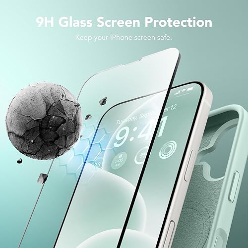 Miniatura 162 de GONEZ Funda para iPhone 14 Pro, compatible con Magsafe, con protector de pantalla + protector de lente de cámara, forro de microfibra suave