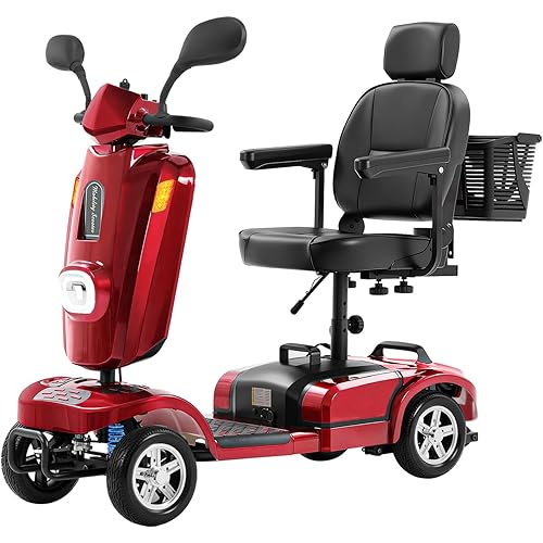 16-32 Miles Long Range Heavy Duty Mobility Scooter for Seniors/Adults, 500W/1000W 400LBS/500LBS Capacity Electric Powered Chair，All Terrain Fast Mobility Scooter for Travel 10"/13.78" Tires
