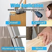 Vista 6 de Juego surtido de 404 tornillos autoperforantes, cabeza hexagonal de acero inoxidable #8#10 y tornillos de oblea de roscado, incluye los 24 tamaños