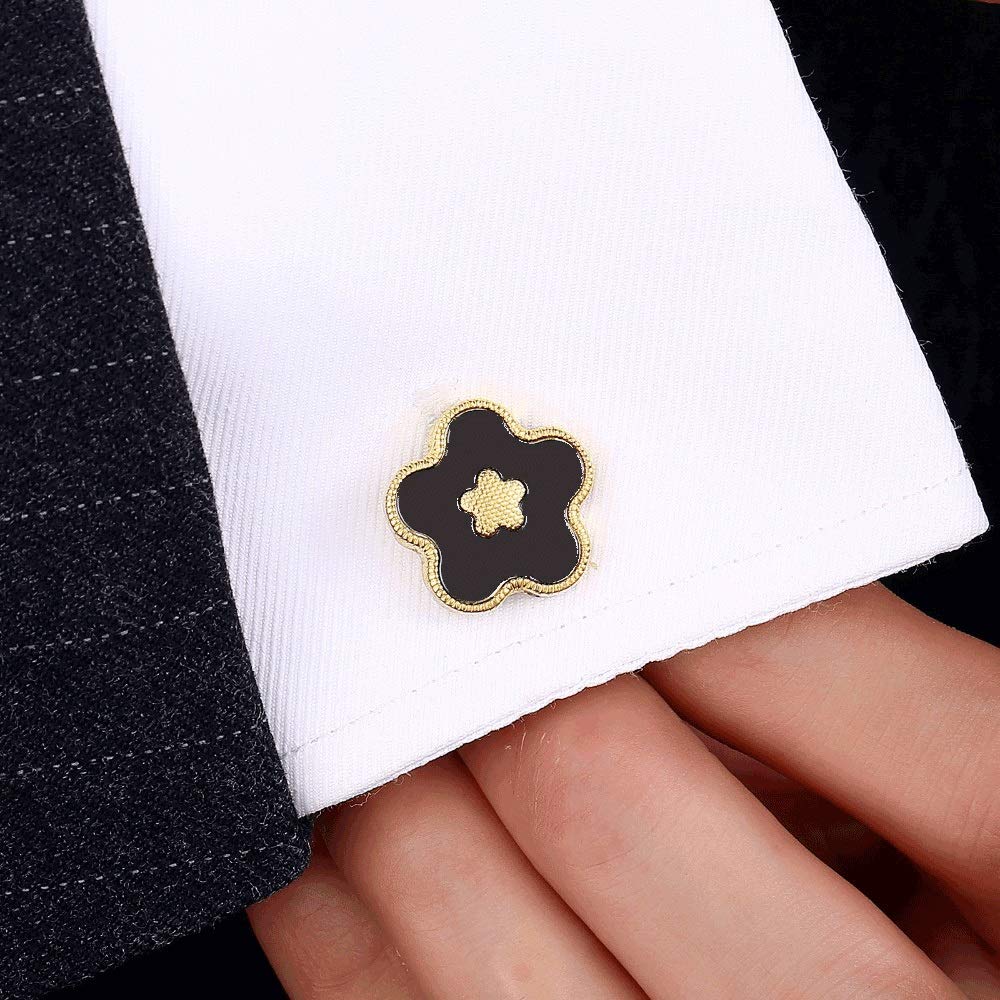 Gold Manschettenknöpfe Herren Hochzeit Hemd Manschettenknöpfe Männer Blume Manschettenknöpfe Manschetten