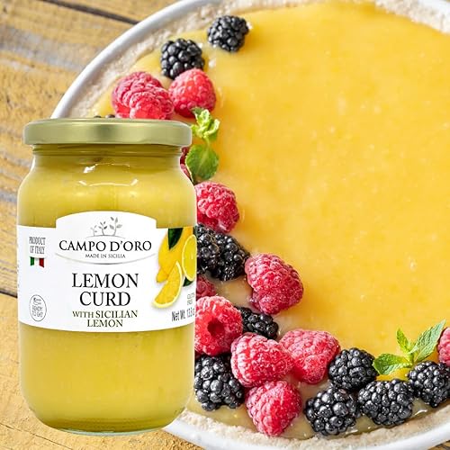 Miniatura 5 de Cuajada de limón, 13.8 oz (390 g), hecha con limones sicilianos en Italia, natillas de limón cítrico hecho con limón fresco, huevos y mantequilla,