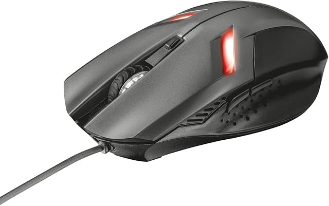 Trust Gaming 21512 Ziva Gaming Mouse, 800-2000 DPI, 6 Responsive Buttons - Black
