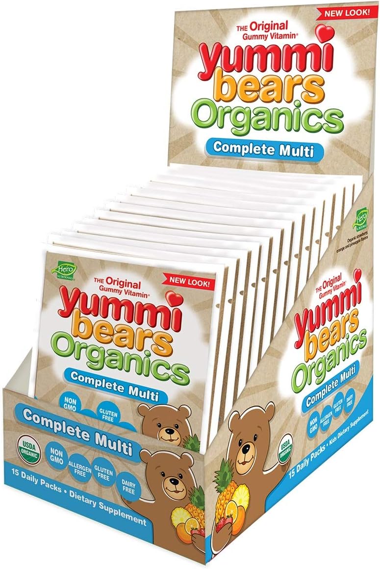 Complete Multi Vitamin Daily Packs, Gummy Vitamin for Kids, 15 Count 1-Day Packets
