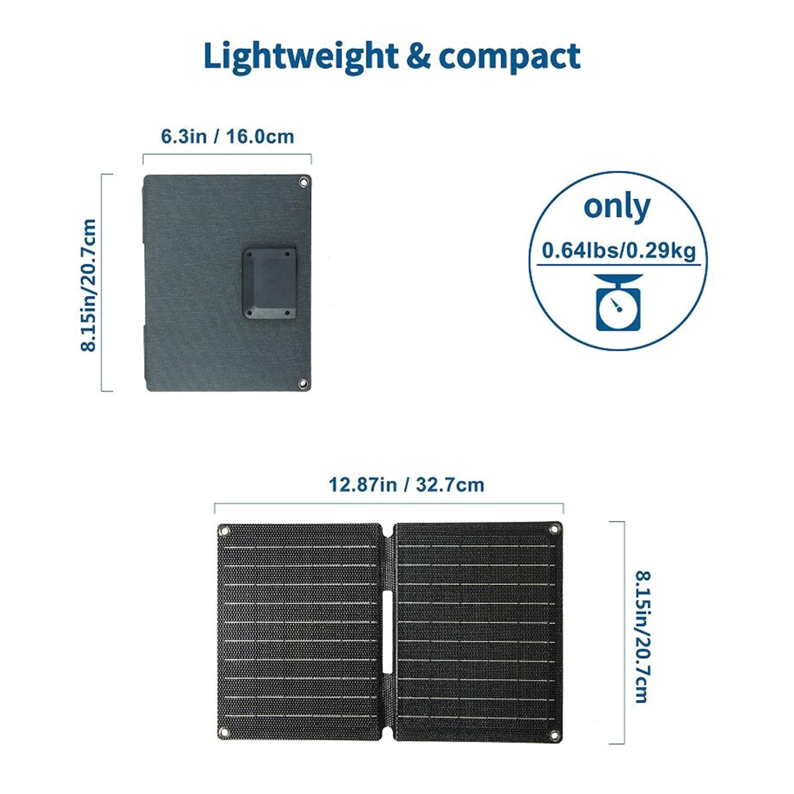 Pannello solare portatile 10W pieghevole ETFE pannello solare di ricarica con IPX6 valutazione impermeabile per balcone ed eventi all'aperto