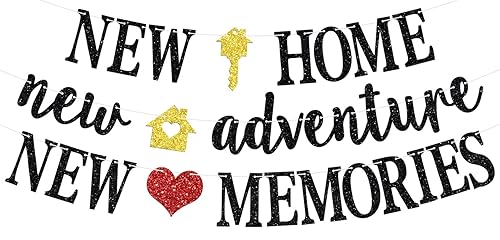 New Home New Adventure New Memories Banner, Welcome Home/Housewarming Party
