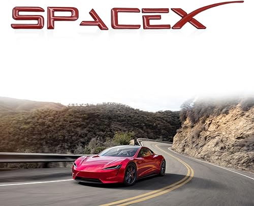 ONKENTET SpaceX - Adhesivo adhesivo para emblema compatible con Tesla Model 3, Modelo Y, Modelo X Model S, Semi Cybertruck Space X, accesorios