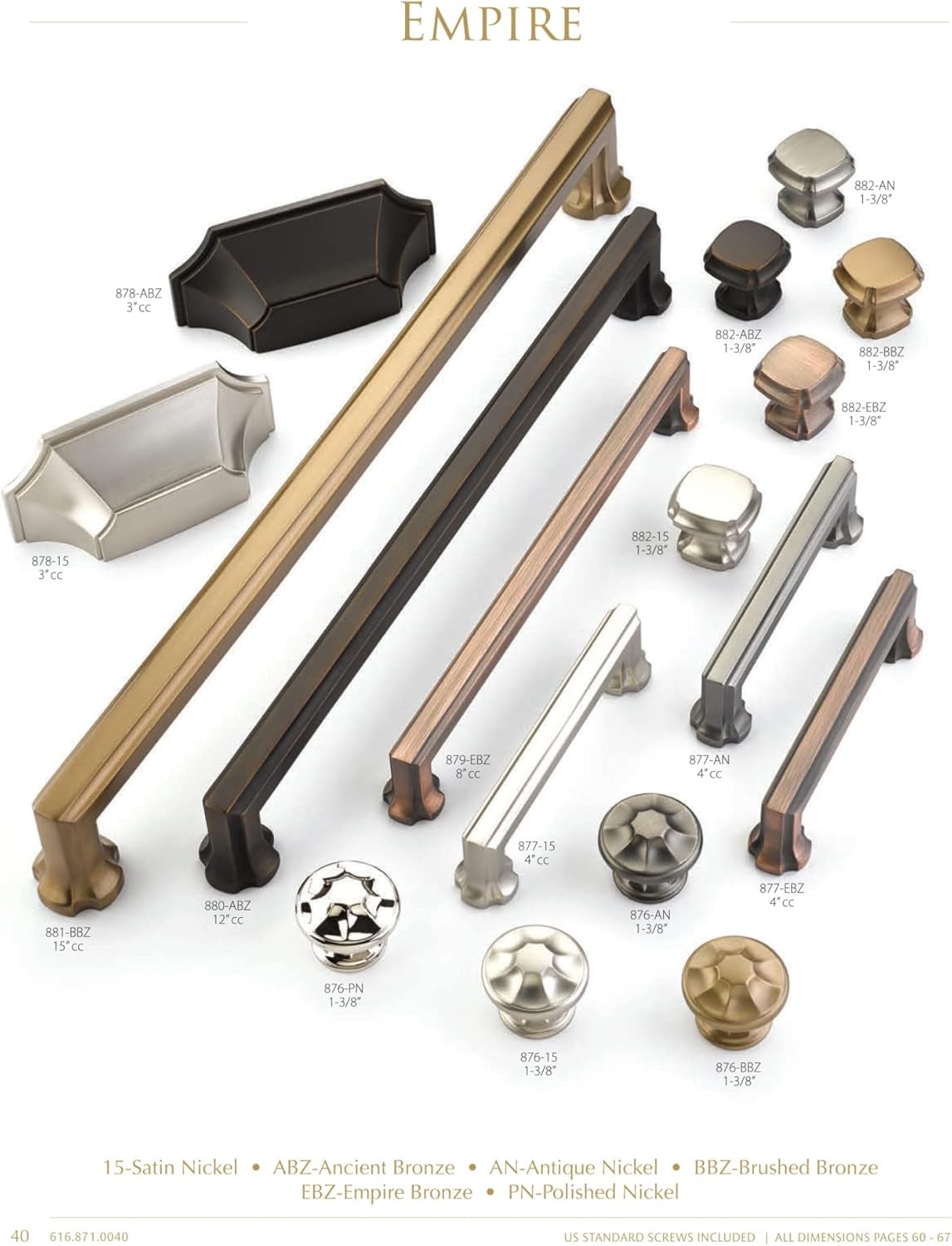 Schaub Empire Collection 12 in. (305mm) Appliance Pull, Ancient Bronze - 880-ABZ