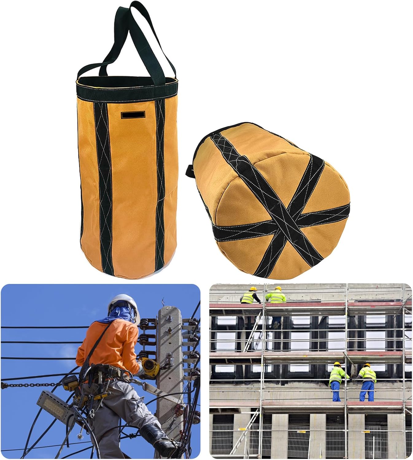 Tool Bag Aerials Grunt Bag Tool Storage Bag Bucket Linemen Bag Tool Organizers for Ironworkers