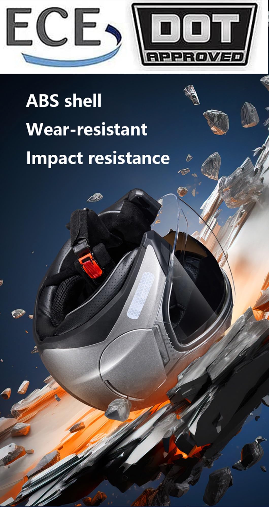 VVPEC Retro Motorradhelm Jet-Helm - Vintage Look Mit Doppelvisier - ECE/DOT Zertifiziert Für Frauen & Herren