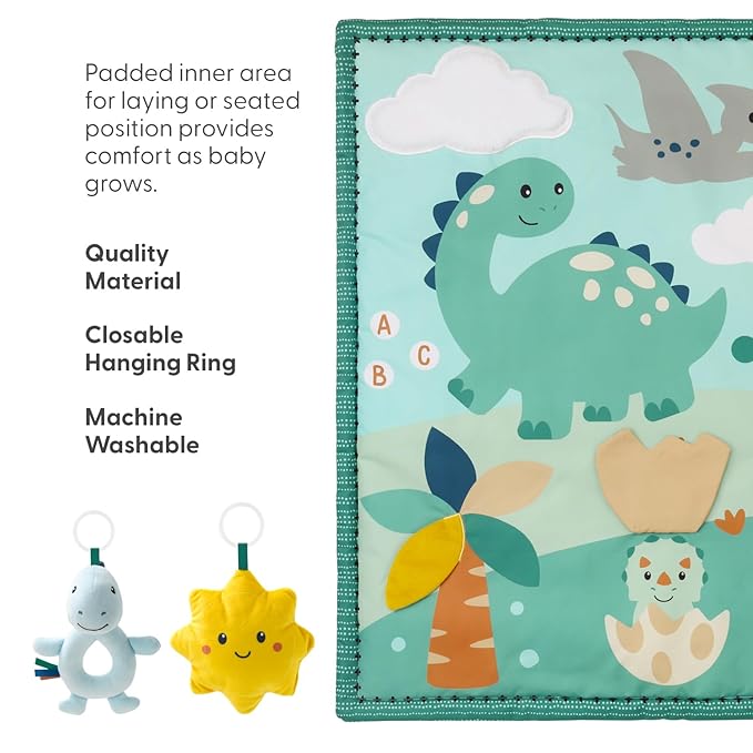 The Peanutshell Baby Play Gym 7-en-1 Alfombra de Juego Dino miniatura 5