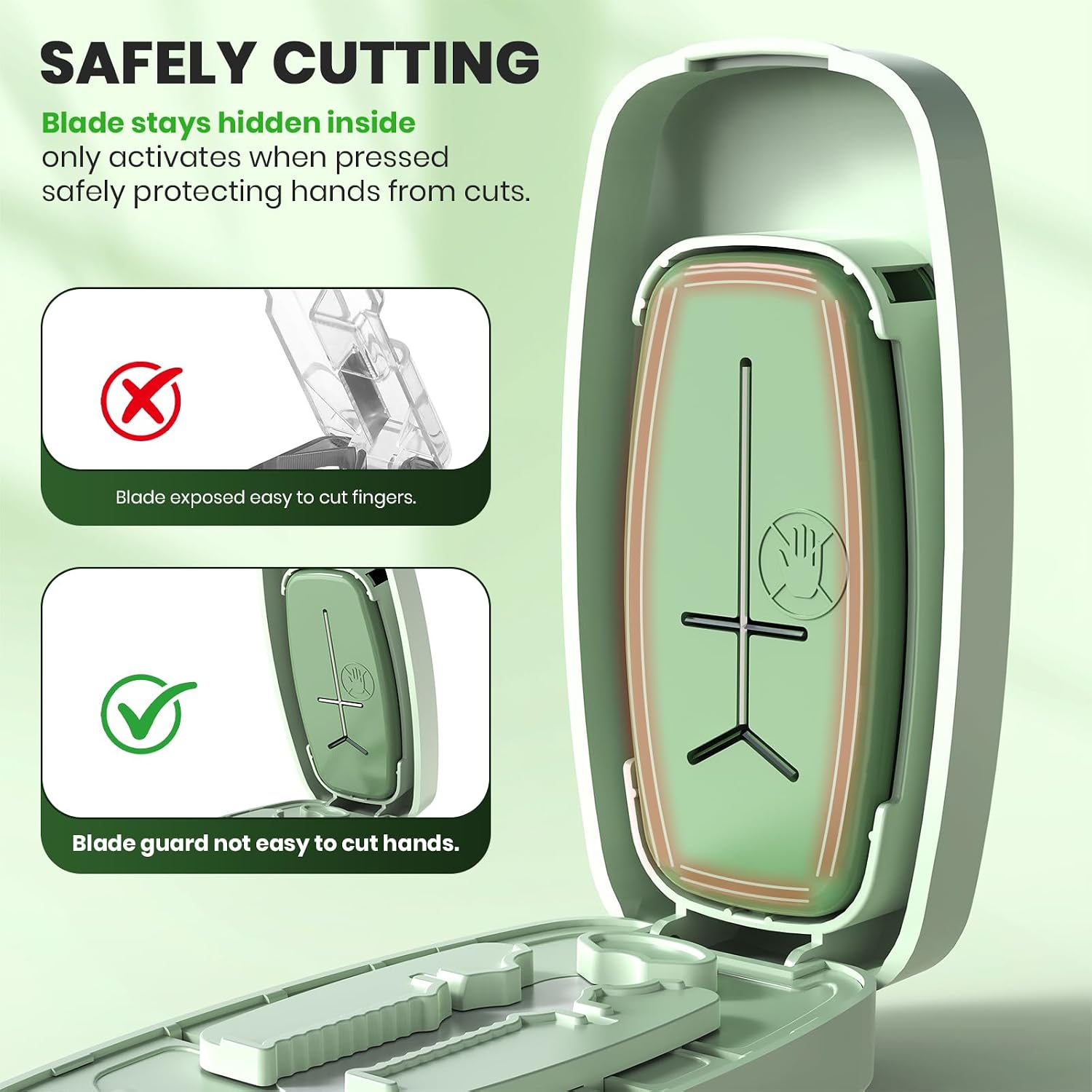 Pill Cutter Splitter for Small and Tiny Pills, Anti-Slip Silicone Pad Holds Pills Steady, Adjustable Pill Cutter for Accurate 1/2 1/3 1/4 Cutting, Sharp Stainless Steel Blade with Safety Guard